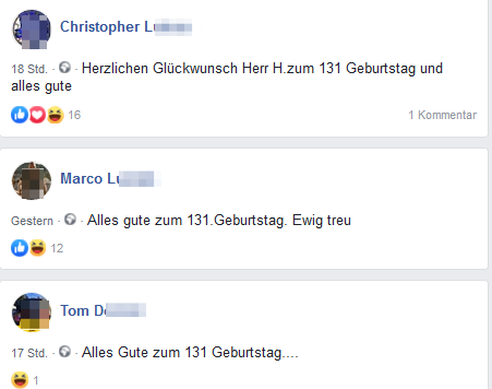 Christopher, Marco und Tom gratulieren zum 131. Geburtstag von Hitler