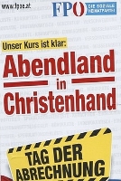 FPÖ-Plakat: Abendland in Christenhand