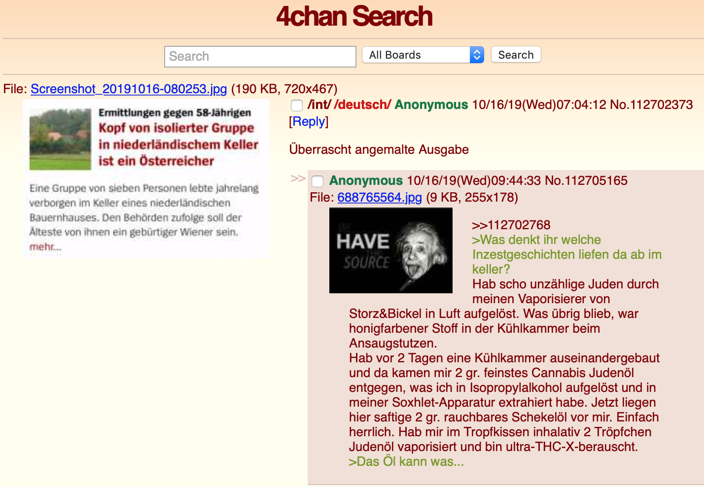 Widerlicher Antisemitismus auf 4chan