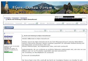 User "Antisem" (!) erklärt die Forenregeln....