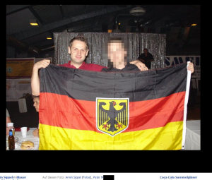 Sippel zeigt seine deutsch-völkische Einstellung etwa indem er sein FB-Profil mit der deutschen Fahne schmückte