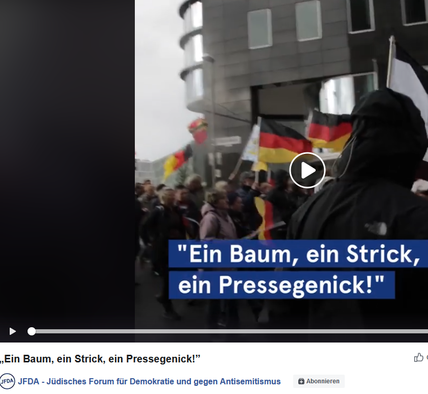 Berliner Nazidemo mit Nagel
