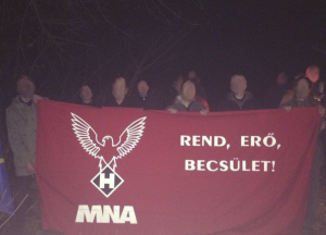 die militant neonazistische MNA (Magyar Nemzeti Arcvonal/Ungarische Nationale Front)