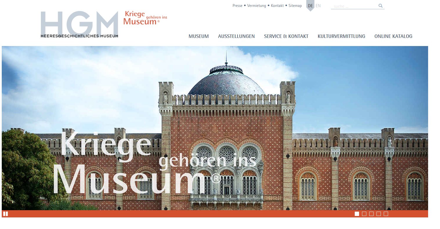 HGM-Webauftritt: "Kriege gehören ins Museum"