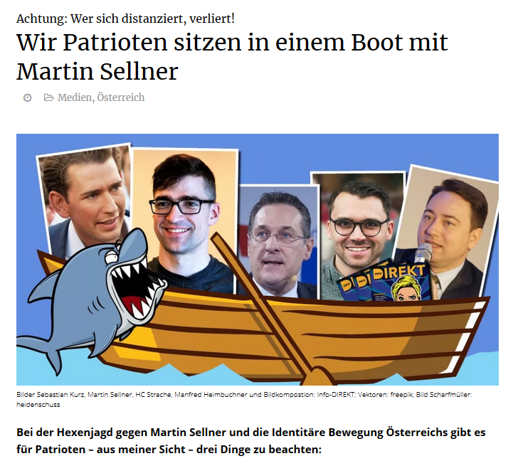 Info-Direkt: "Wir Patrioten sitzen in einem Boot mit Martin Sellner"