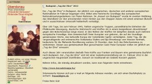 ...zum Beispiel um zum "Tag der Ehre" nach Budapest zu laden.