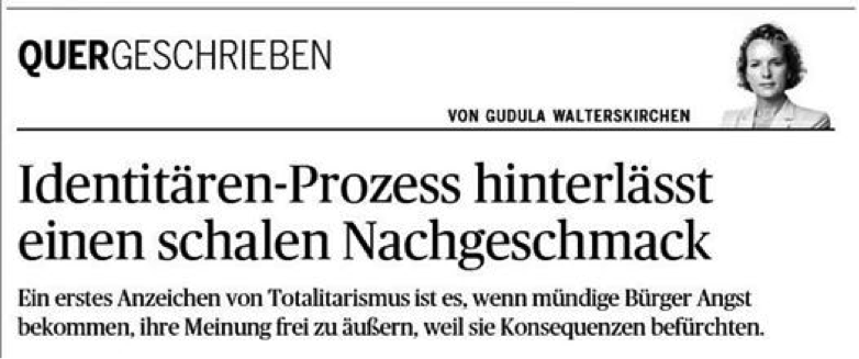"Die Presse" Walterskirchen über Identitäre