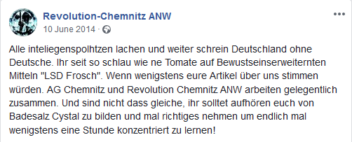 Revolution Chemnitz 2014: "intelligenzpolhtzen"