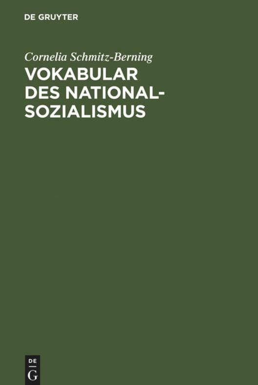 Schmnitz-Berning: Vokabular des NNationalsozialismus