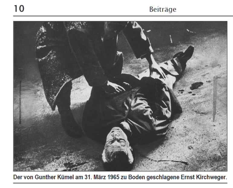 der von Kümel niedergeschlagene Ernst Kirchweger (Foto: Alfred Klahr Gesellschaft)