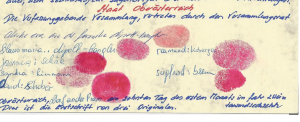 Gründungsurkunde des "Staates Oberösterreich", samt Fingerabdrücke der GründerInnen...