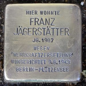 Stolperstein Franz Jägerstätter