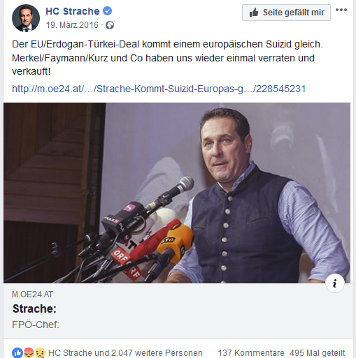 Strache: "Suizid Europas" + "Bürgerkrieg"