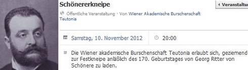 Teutonia: Einladung zur "Schönerer-Kneipe" 2012