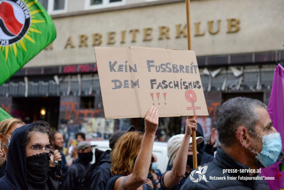Antifaschistische Solidaritätskundgebung (Foto Presseservice Wien)