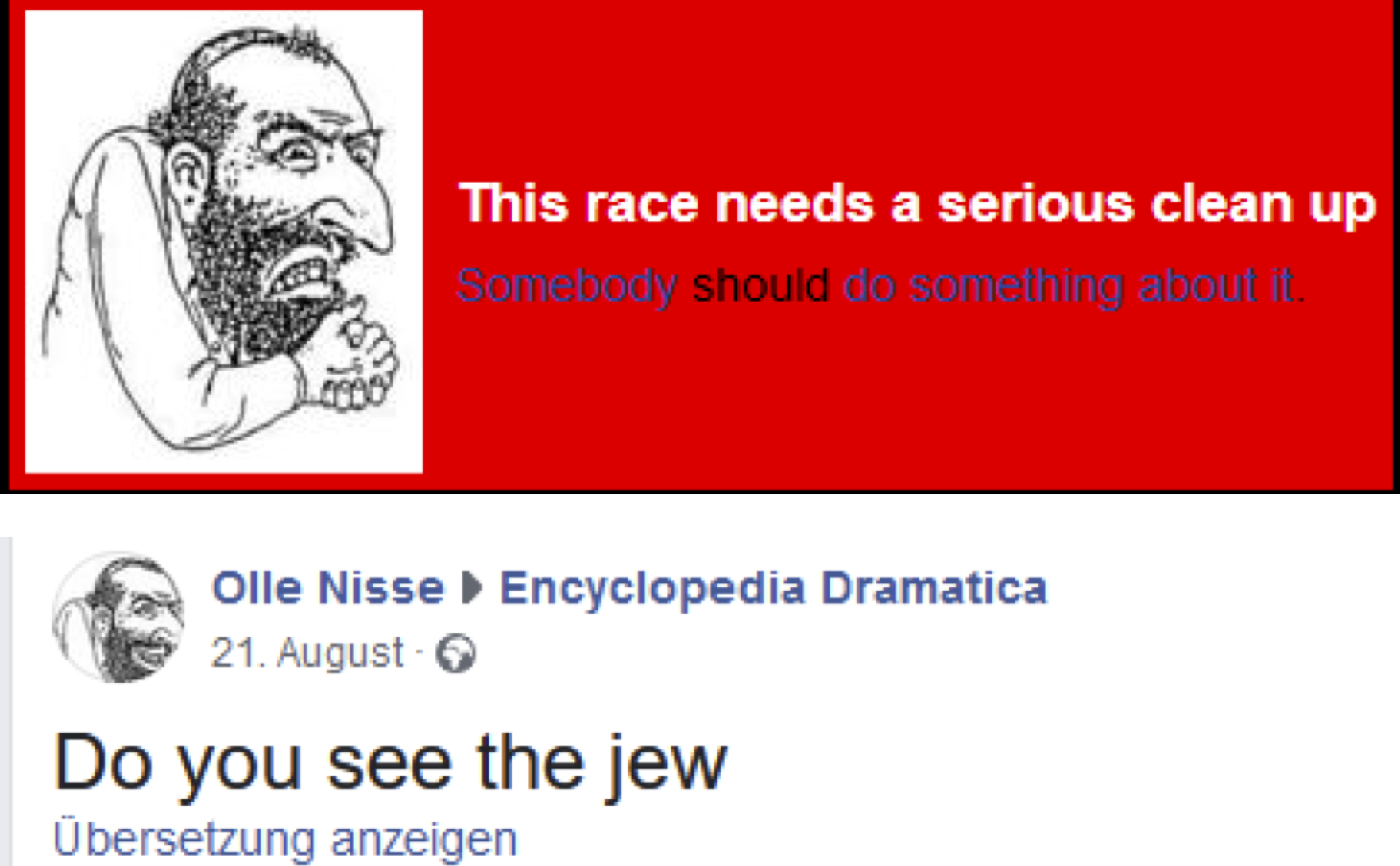 antisemitische Einträge auf ED