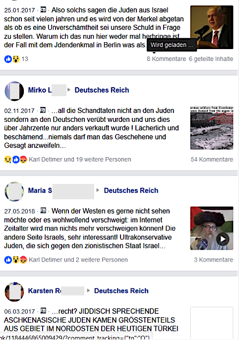 Antisemitismus und Holocaustleugnung in der Gruppe "Deutsches Reich"