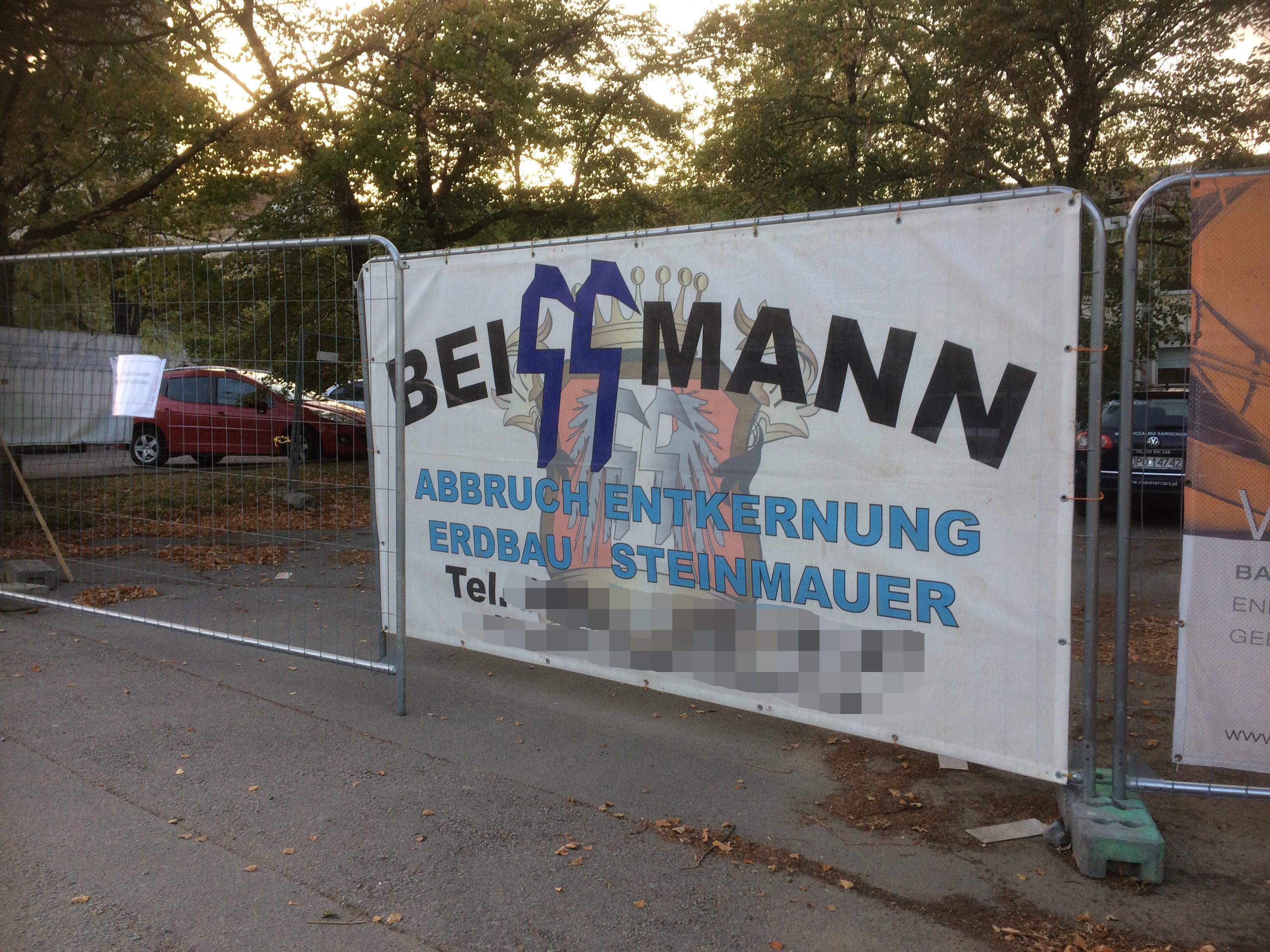 Banner Fa. Beissmann in Retz (© privat)