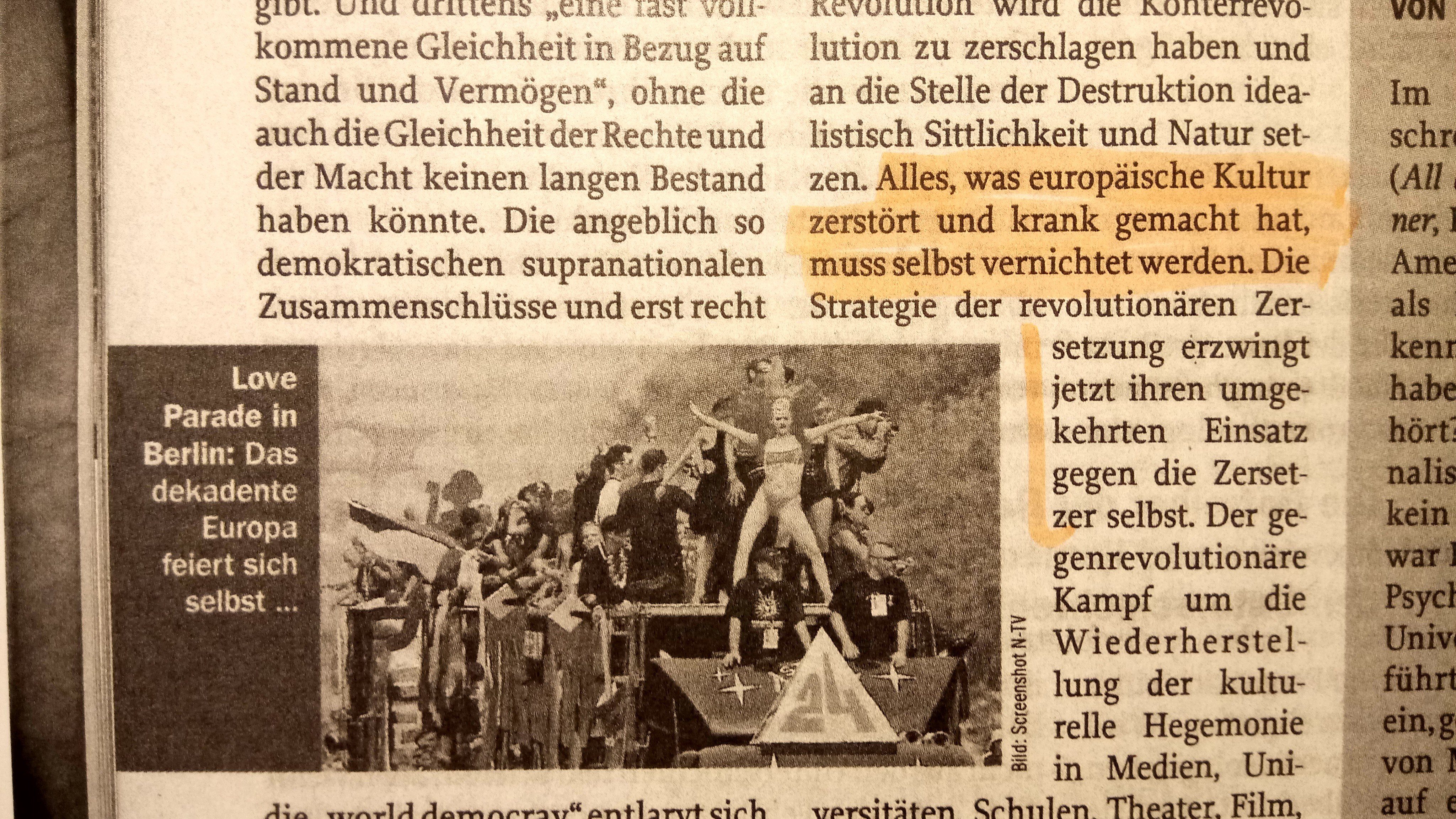 Wolfgang Caspart in "Zur Zeit" Ausgabe 32-33/18