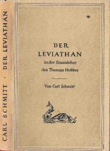 Buchcover Carl Schmitt, Der Leviathan in der Staatslehre des Thomas Hobbes (1938) - Zeichnung Walflischflosse am Cover