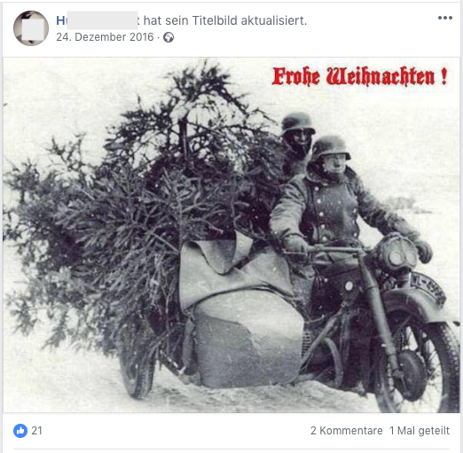 Pressemitarbeiter im FPÖ-Klub (Ex-Vapo) teilt auf Facebook Wehrmacht-Bild
