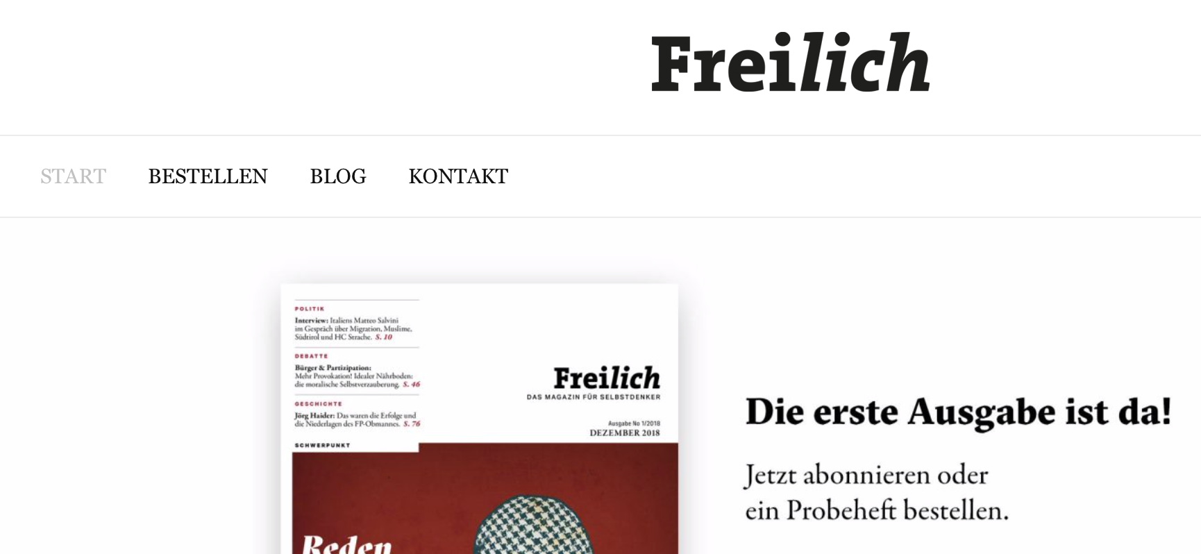 Freilich-Magazin Website
