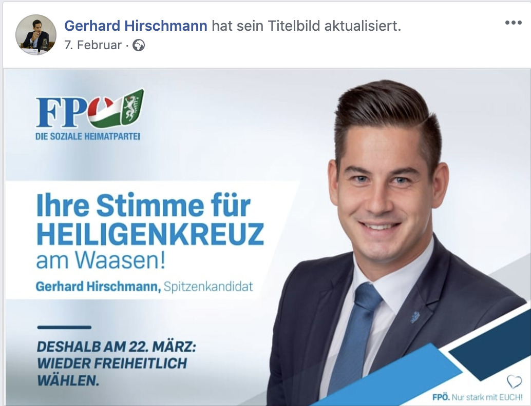 Gerhard Hirschmann: Spitzenkandidat in Heiligenkreuz am Waasen