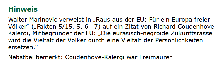 kreuz-net.at: Walter Marinovic – Raus aus EU: Für ein Europa freier Völker