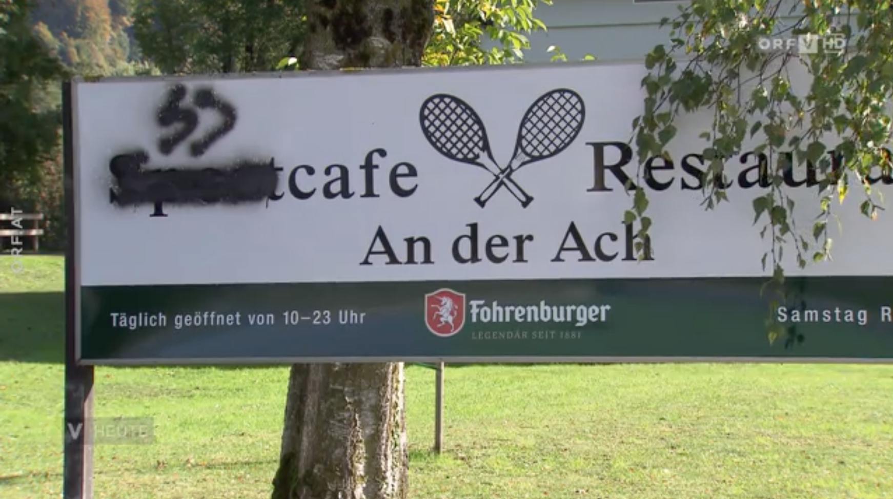 SS-Runen in Lauterach (Screenshot ORF Vorarlberg)