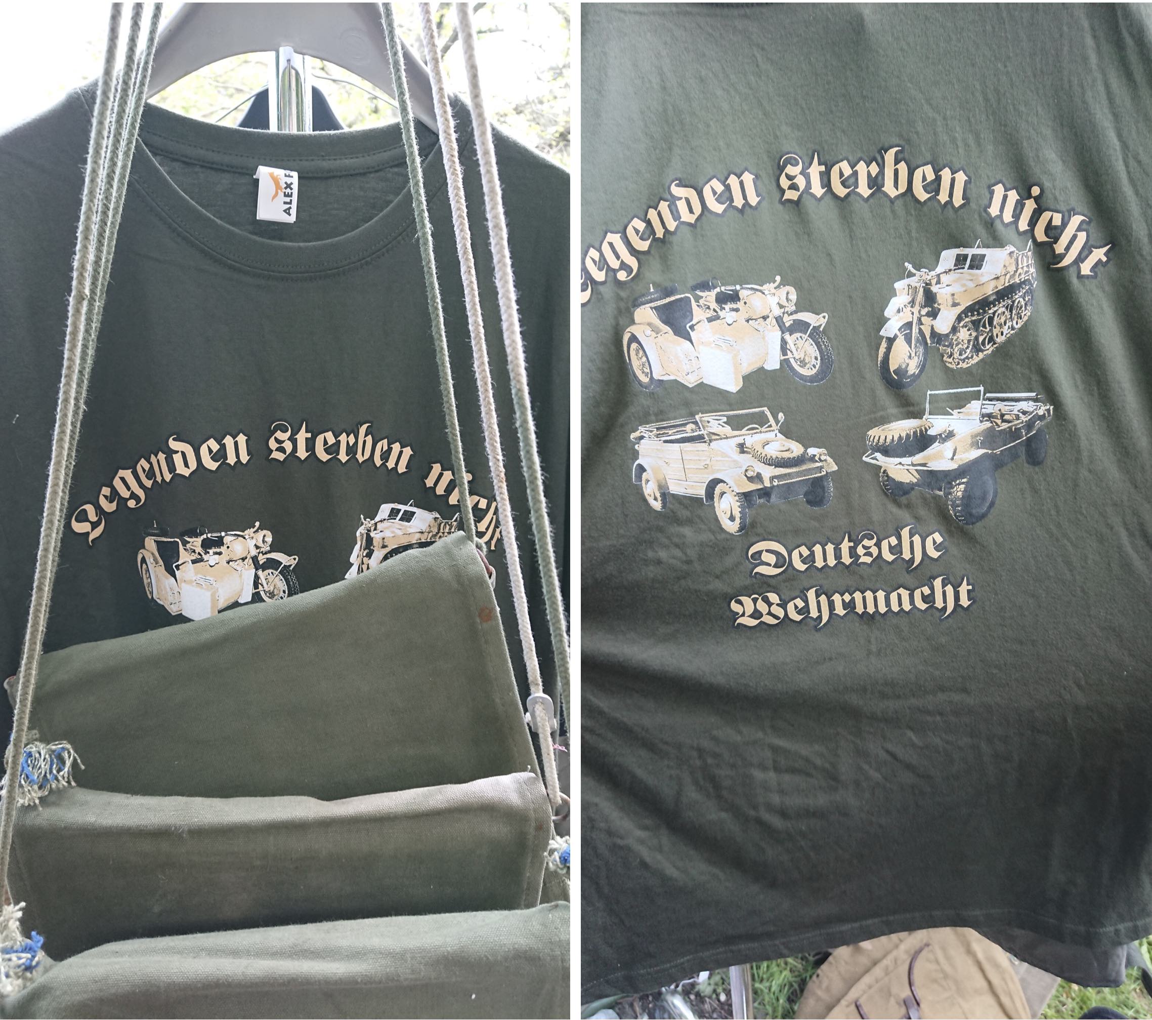 T-Shirt zum Verkauf: "Legenden sterben nicht – Deutsche Wehrmacht" (© SdR)