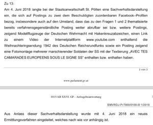 Antwort Josef Moser zu den rmittlungen gegen Michael K.