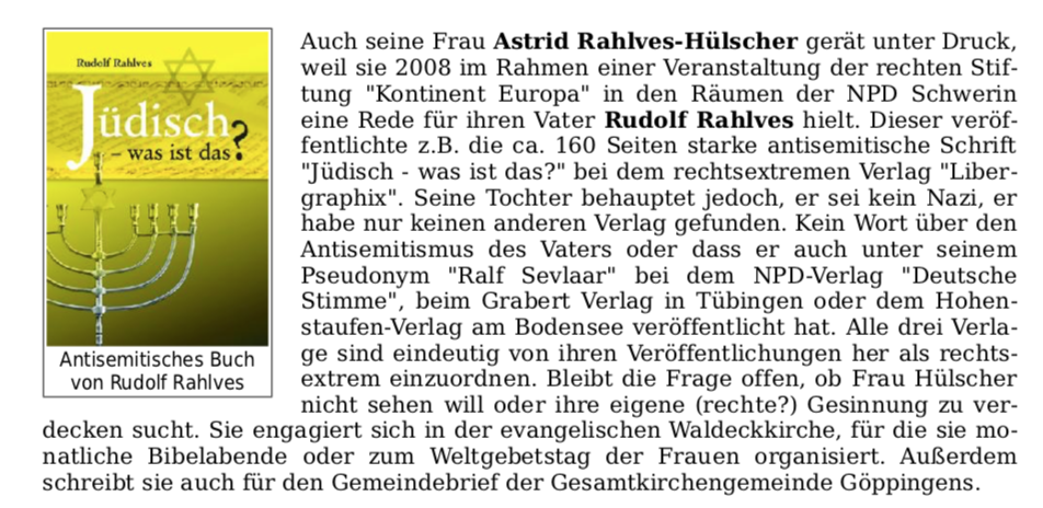 Rudolf Rahlves als antisemitischer Autor