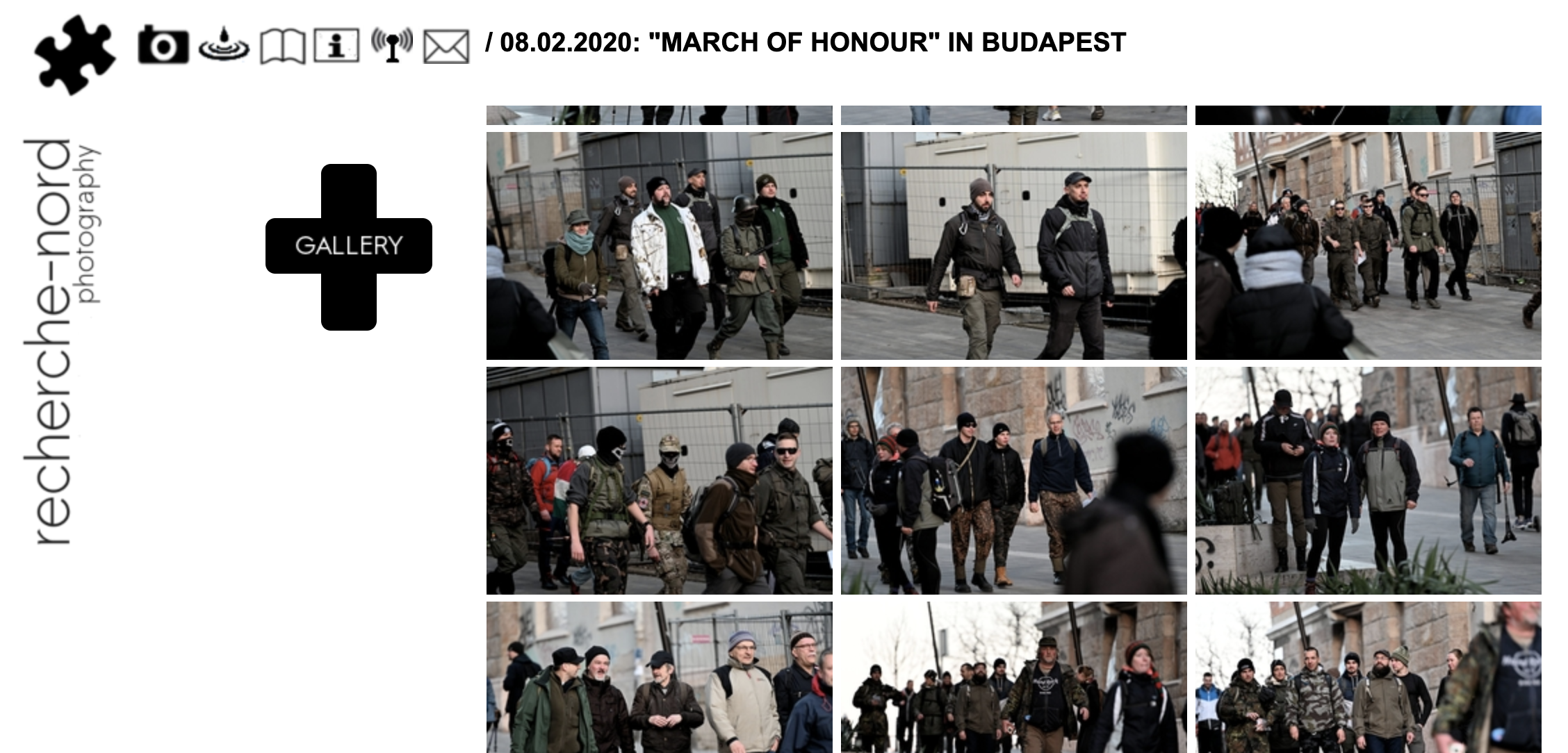 recherche-nord Fotogalerie Budapest 8./9.2020 belegt österreichische Beteiligung (Screenshot)