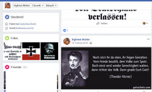Nazi mit Fake-Zitat von Körner