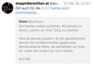 Twitter – Demonstration in Chemnitz: nicht "rechts vs. links"