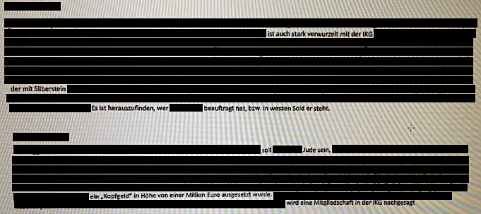 Aus dem Ibiza-Dossier über angebliche Hintermänner: verwurzelt in der IKG, Silberstein, soll Jude sein, Kopfgeld ...