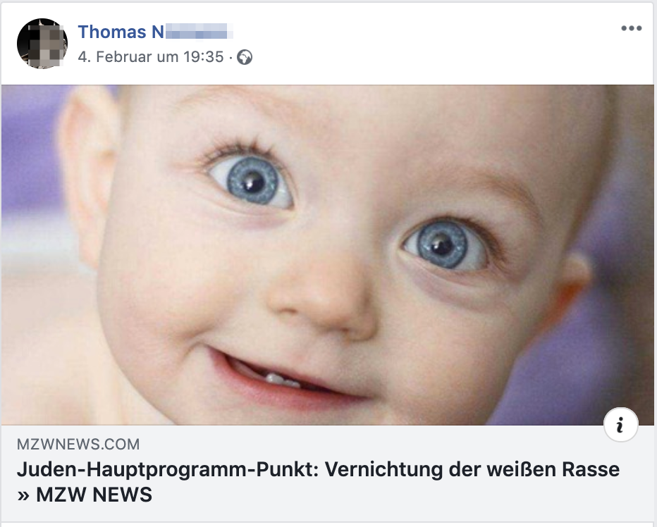 Thomas N.: "Juden-Hauptprogramm: Vernichtung der weißen Rasse"