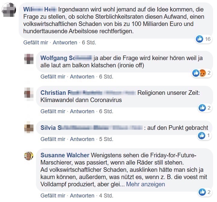 FB-Kommentar W.H. und Reaktionen
