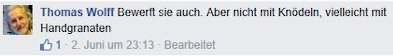Wolff will Asylwerber mit Handgranaten bewerfen (Screenshot 2015 via FPÖ Fails)