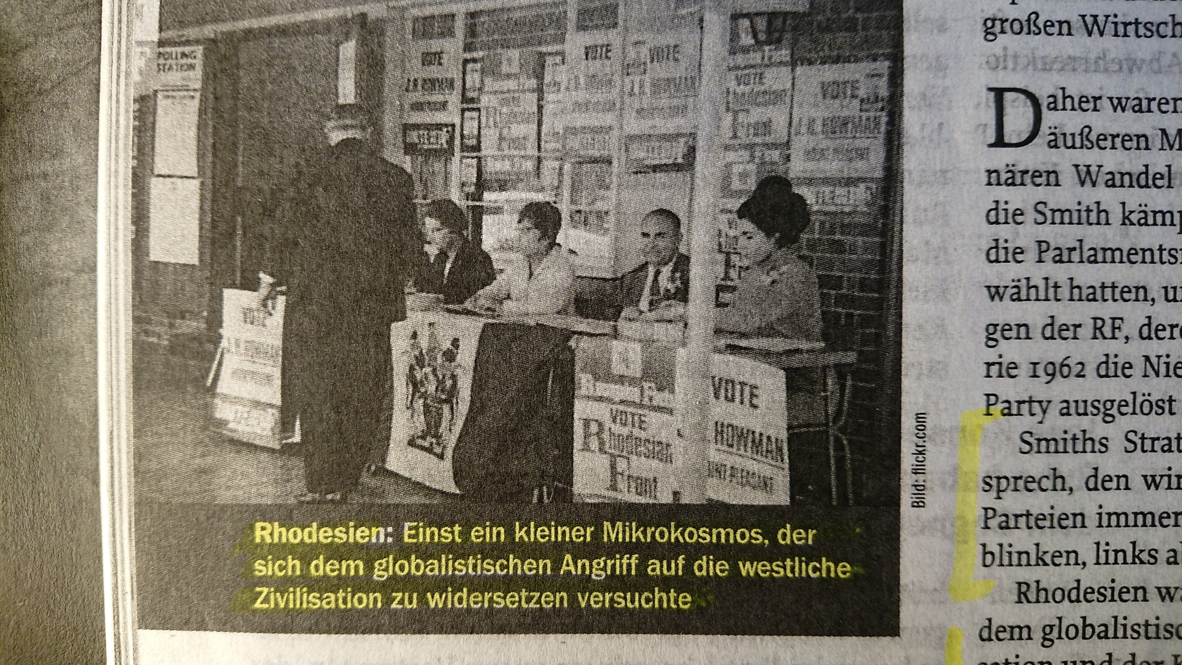 "Zur Zeit" Nr. 18, Mai 2019, S. 38-40, Moffat Rhodesien; "Einst ein kliener Mikrokosmos, der sich dem globalistischen Angriff auf die westliche Zivilisation zu widersetzen versuchte"