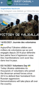 Ouest Casual: Freiwilligentage in der Ukraine März 2021 ("Victory or Valhalla")