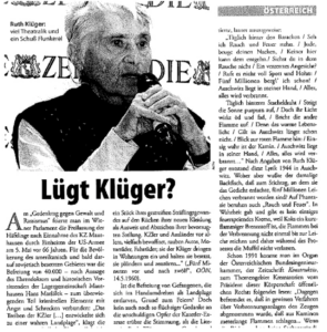 Duswald 2011 in der Aula: "Lügt Klüger?"