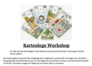 Brandner bietet einen "Kartenlege Workshop" um 149 Euro an