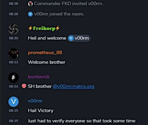 User "v00rm" tritt der FKD-Gruppe bei und wird begrüßt