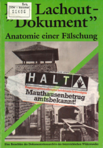 Broschüre DÖW "Das Lachout-"Dokument". Anatomie einer Fälschung"