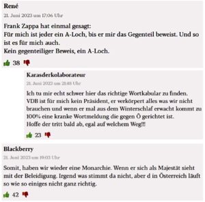 VdB-Beschimpfungen im exxpress-Forum