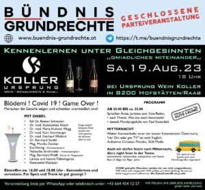 Einladung zum "Kennenlernen unter Gleichgesinnten" in Hofstätten mit Line-up