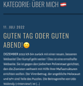 Neonazistische Website von Richard K. noch immer online (Stand 20.8.23)