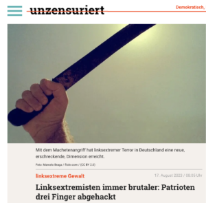 Fakemeldung durch unzensuriert (17.8.23)