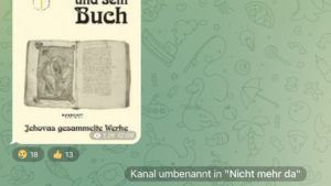 Artgemeinschaft-Telegram-Kanal umbenannt: "Nicht mehr da" (Screenshot 27.9.23)